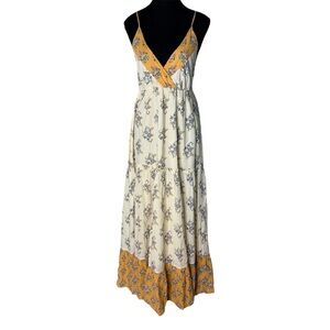 PATRONS OF PEACE New Floral Bouquet Sleeveless Maxi Dress Empire Waist Small
